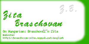 zita braschovan business card